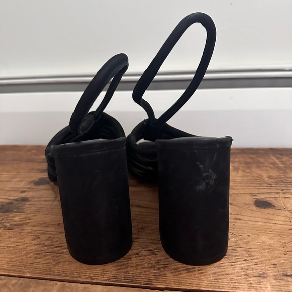 Free People Colette Cinched Heels - Black Strappy Sandals 38.5 8.5 Summer Event - Picture 9 of 9